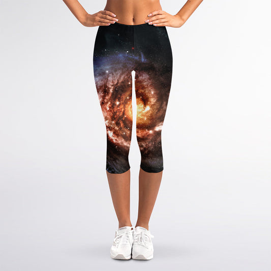 Milky Way Universe Print Women's Capri Leggings
