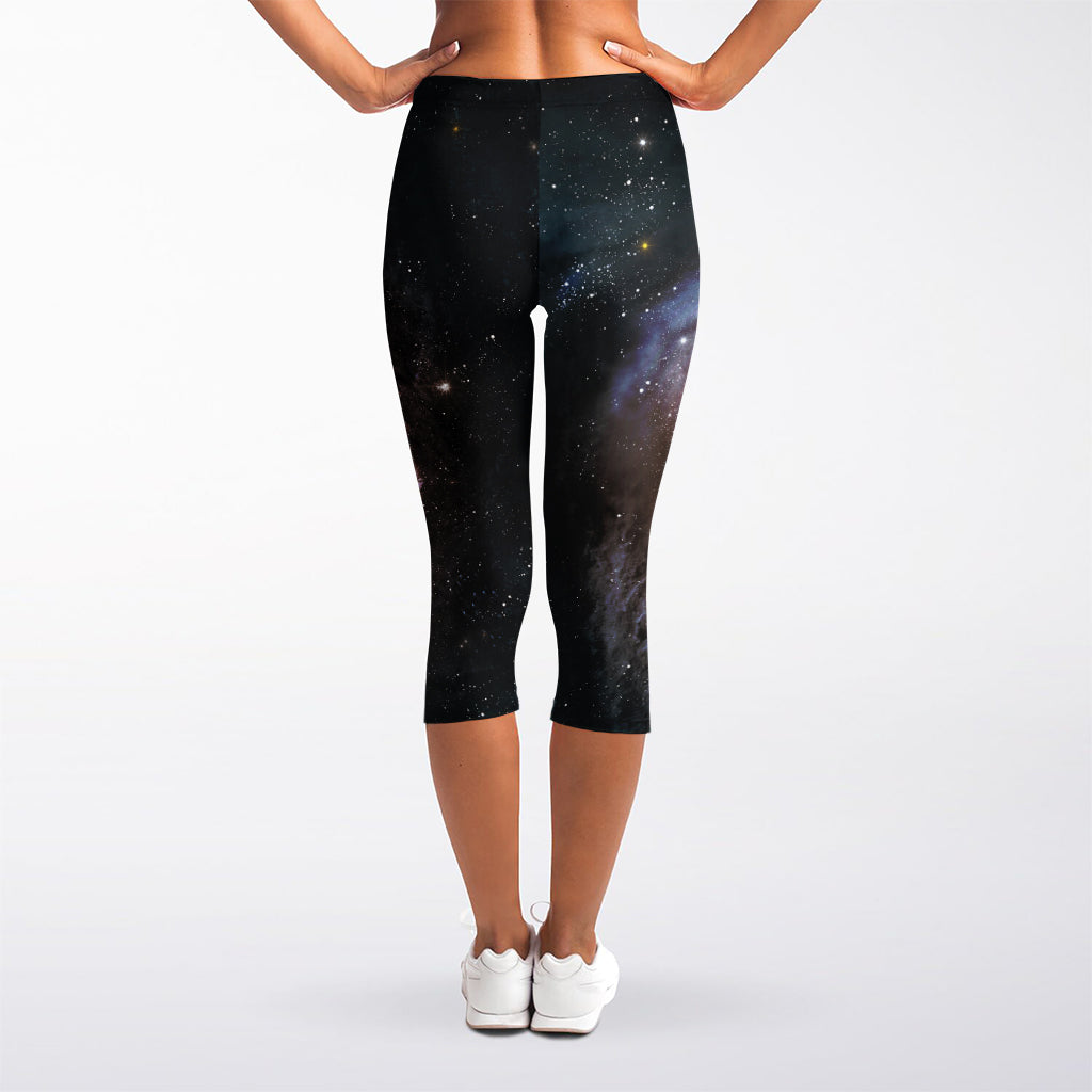 Milky Way Universe Print Women's Capri Leggings