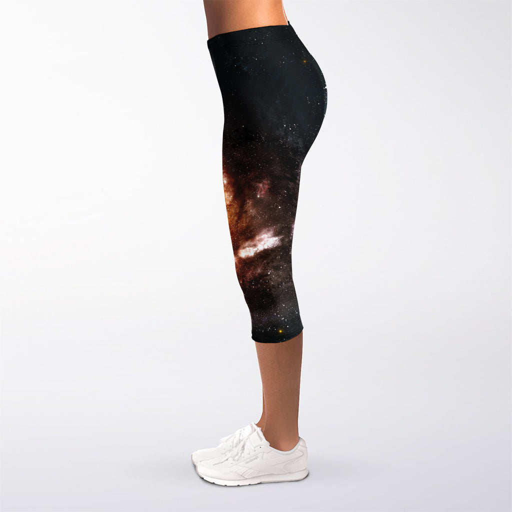 Milky Way Universe Print Women's Capri Leggings