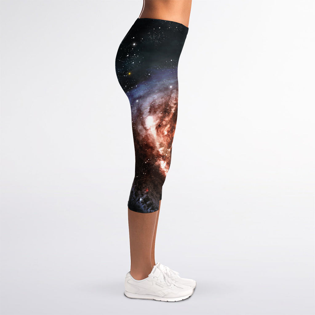 Milky Way Universe Print Women's Capri Leggings