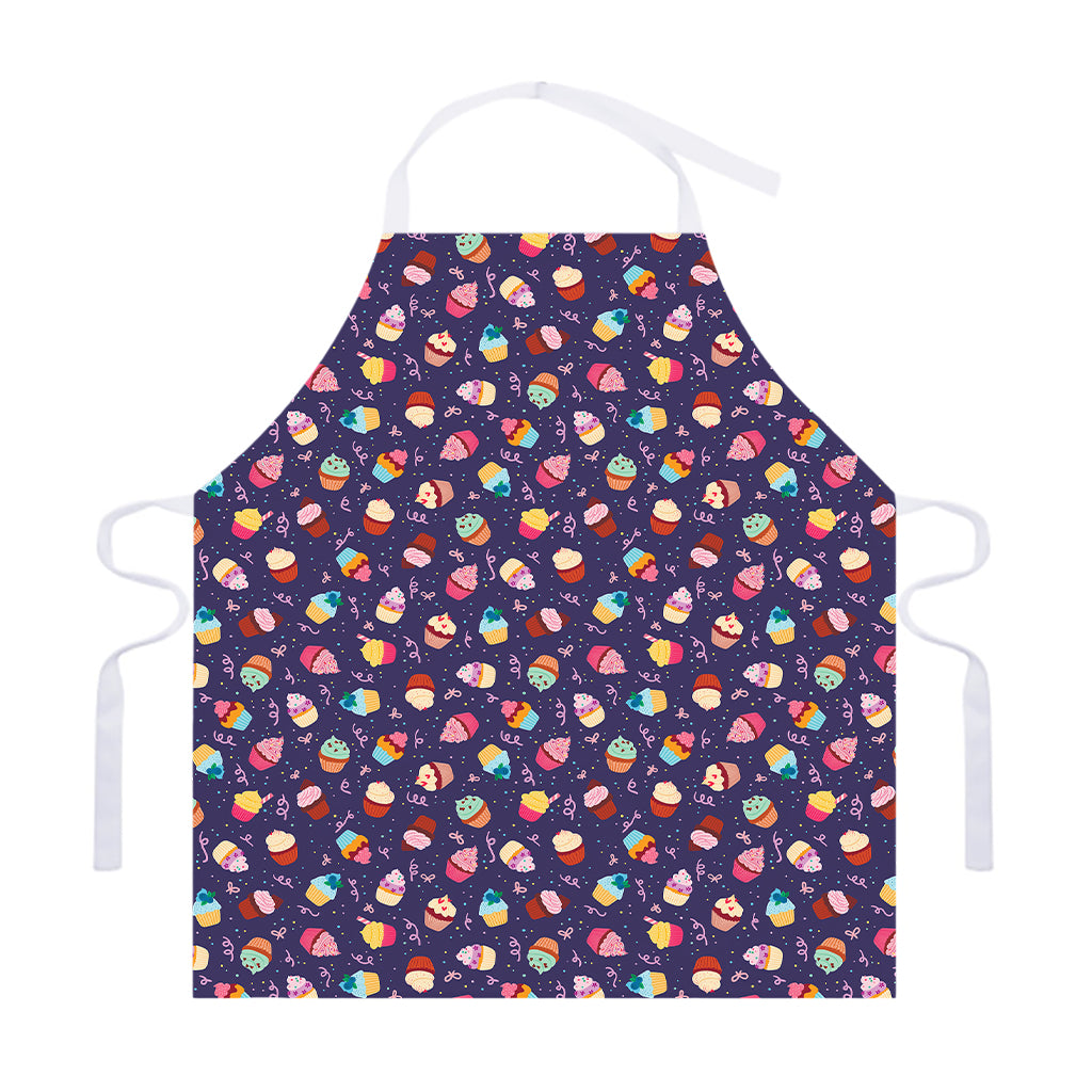 Mini Cupcake Pattern Print Adjustable Apron
