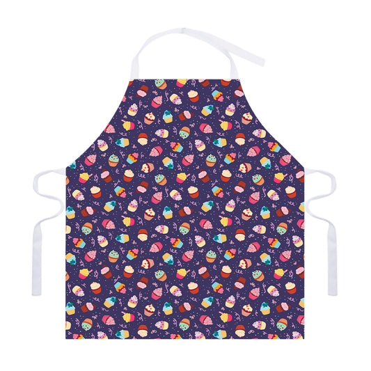 Mini Cupcake Pattern Print Adjustable Apron