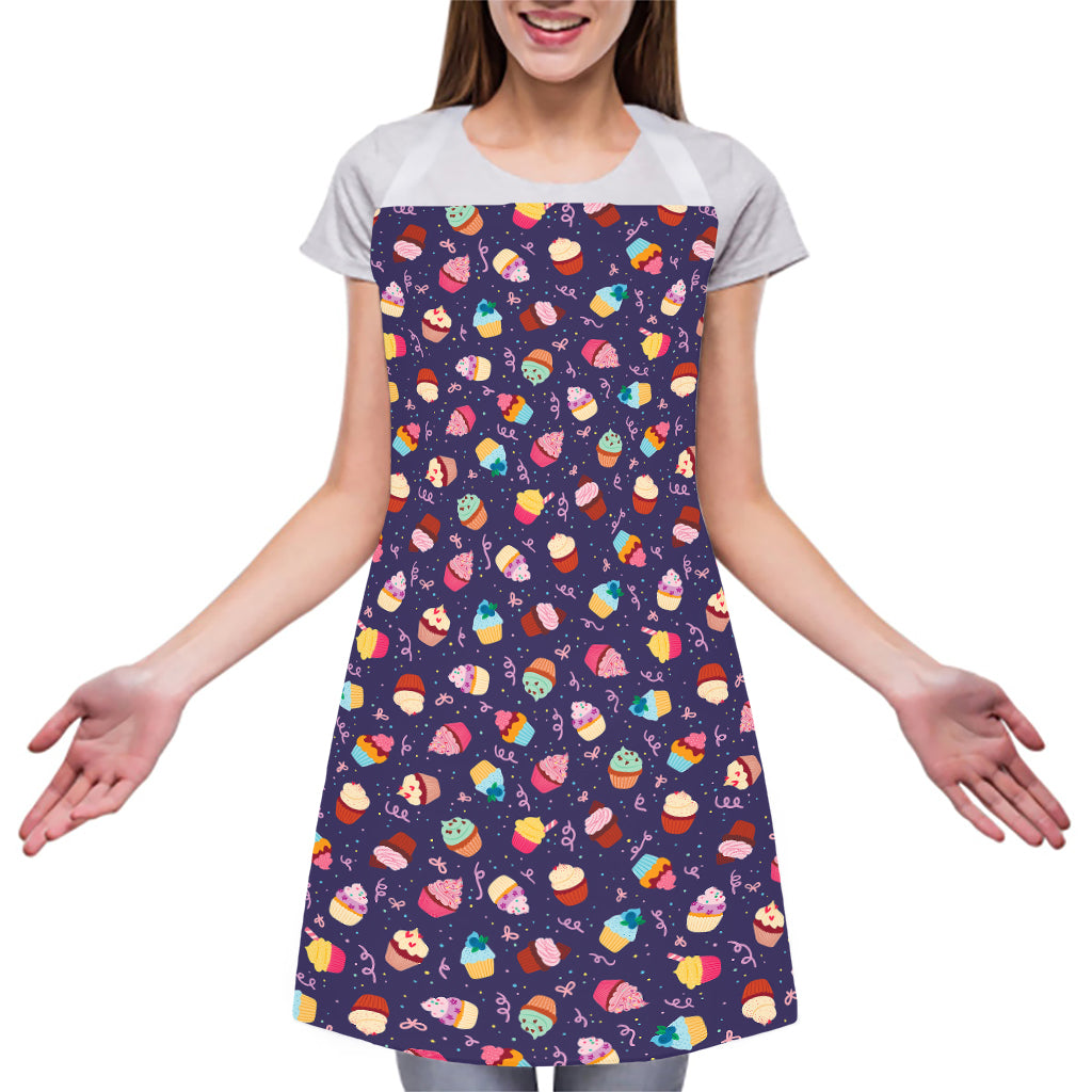 Mini Cupcake Pattern Print Adjustable Apron