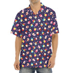 Mini Cupcake Pattern Print Aloha Shirt