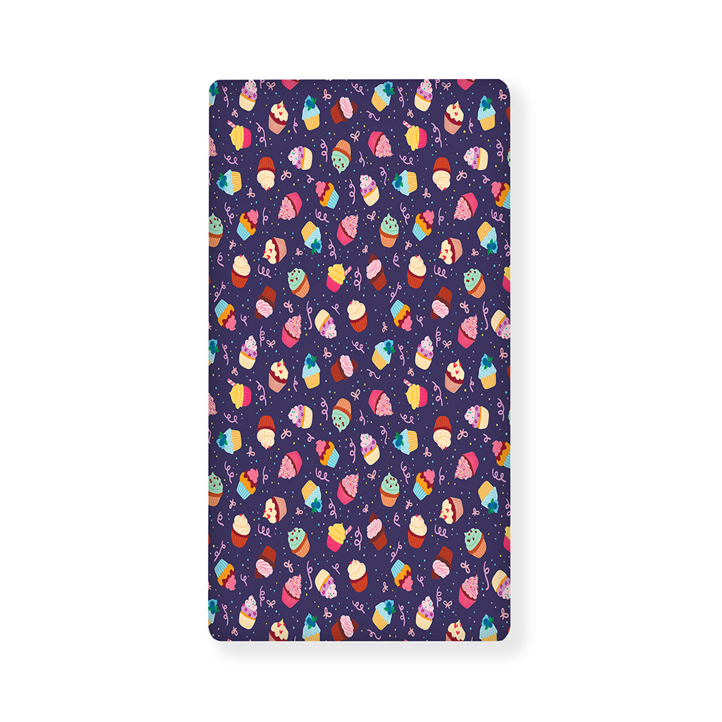 Mini Cupcake Pattern Print Baby Crib Sheet