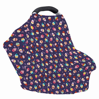 Mini Cupcake Pattern Print Baby Seat Cover
