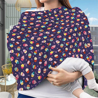 Mini Cupcake Pattern Print Baby Seat Cover