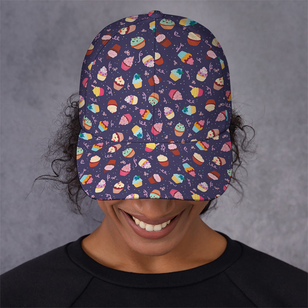 Mini Cupcake Pattern Print Baseball Cap