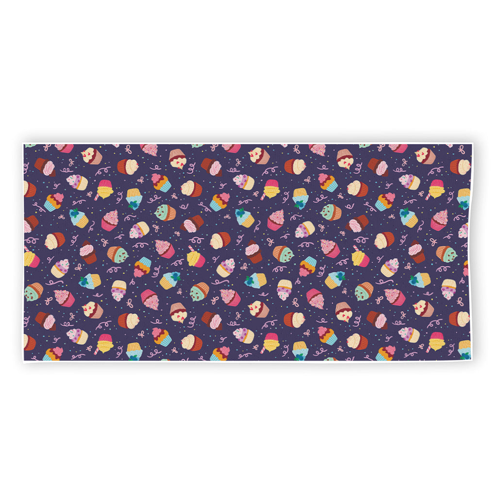 Mini Cupcake Pattern Print Beach Towel