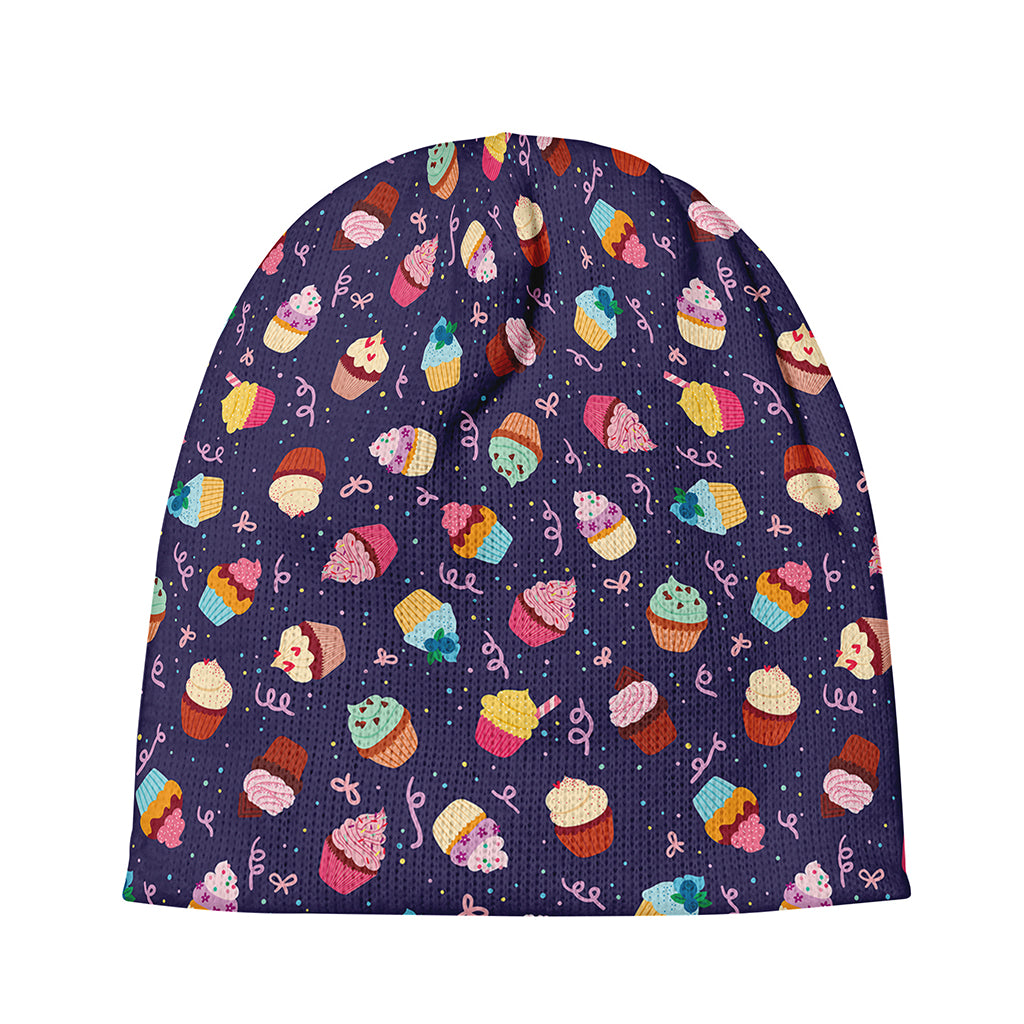 Mini Cupcake Pattern Print Beanie