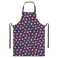 Mini Cupcake Pattern Print Bib Apron With Pocket