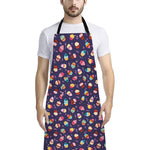 Mini Cupcake Pattern Print Bib Apron With Pocket