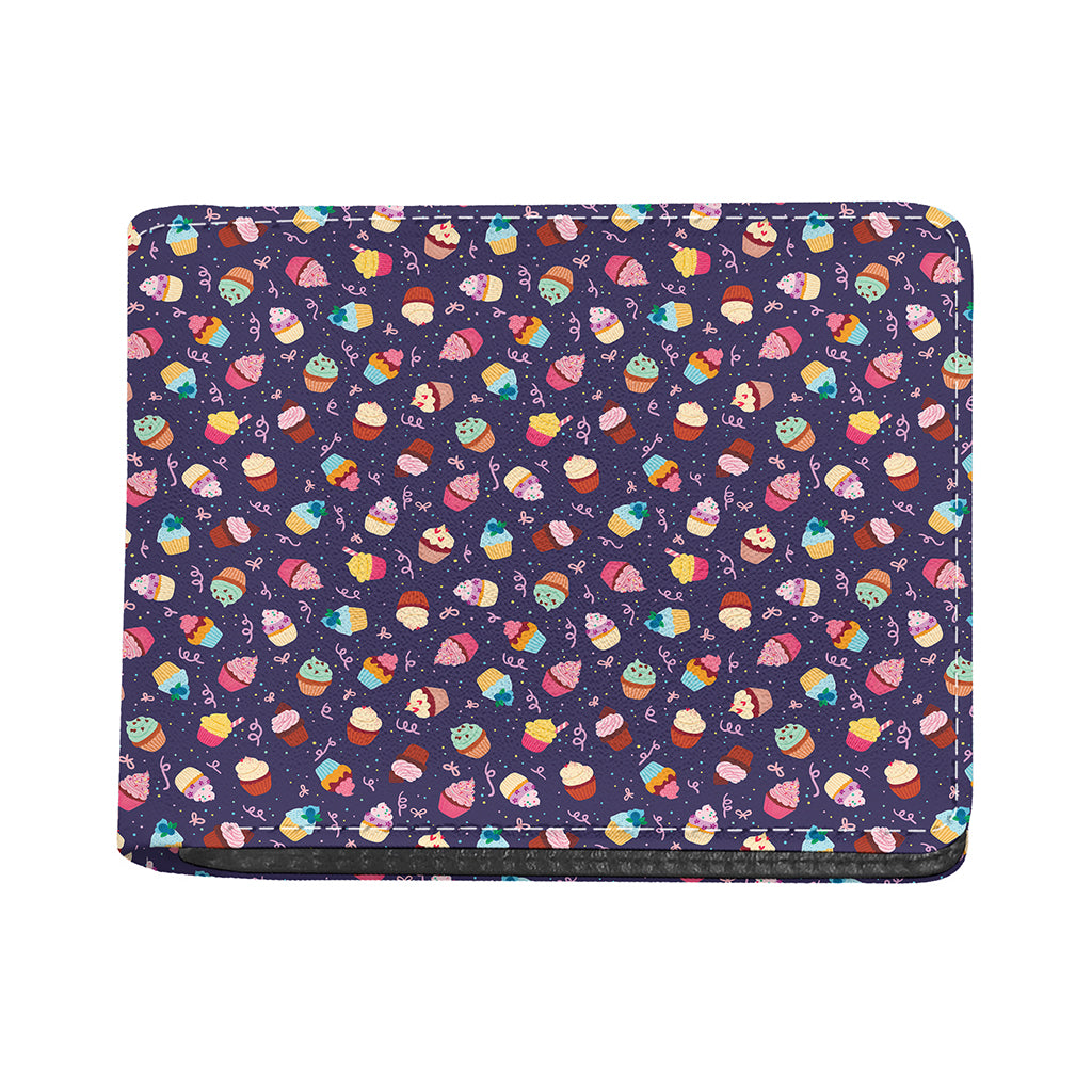 Mini Cupcake Pattern Print Bifold Wallet