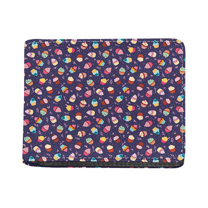 Mini Cupcake Pattern Print Bifold Wallet