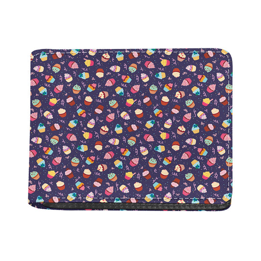 Mini Cupcake Pattern Print Bifold Wallet