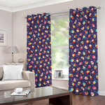 Mini Cupcake Pattern Print Blackout Grommet Curtains