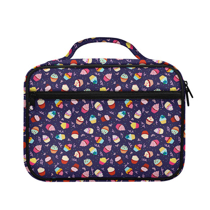 Mini Cupcake Pattern Print Briefcase Bible Bag