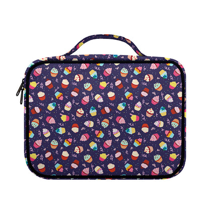 Mini Cupcake Pattern Print Briefcase Bible Bag