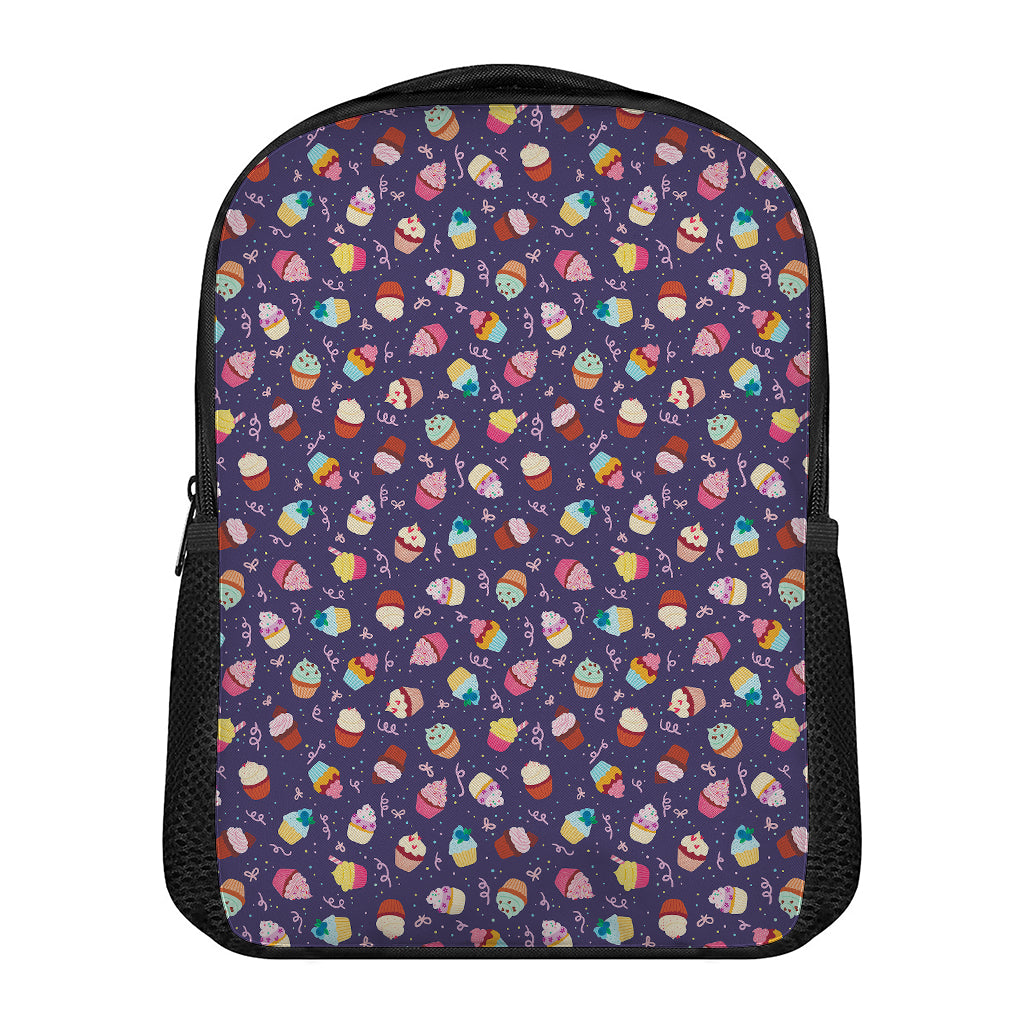 Mini Cupcake Pattern Print Casual Backpack