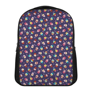 Mini Cupcake Pattern Print Casual Backpack