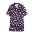 Mini Cupcake Pattern Print Cotton Hawaiian Shirt