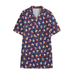 Mini Cupcake Pattern Print Cotton Hawaiian Shirt