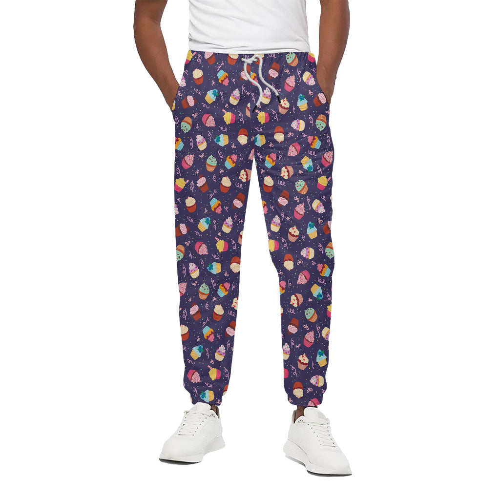 Mini Cupcake Pattern Print Cotton Pants
