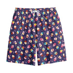 Mini Cupcake Pattern Print Cotton Shorts