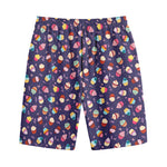 Mini Cupcake Pattern Print Cotton Shorts