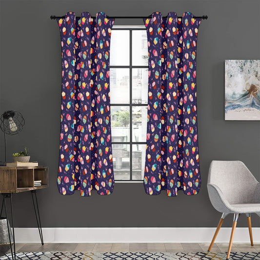 Mini Cupcake Pattern Print Curtain