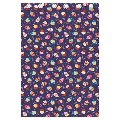 Mini Cupcake Pattern Print Curtain