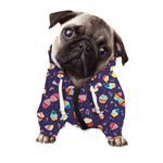 Mini Cupcake Pattern Print Dog Zip Up Hoodie