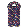 Mini Cupcake Pattern Print Double Neoprene Wine Tote