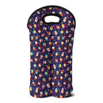 Mini Cupcake Pattern Print Double Neoprene Wine Tote
