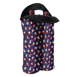 Mini Cupcake Pattern Print Double Neoprene Wine Tote