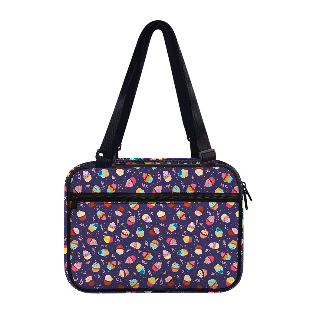 Mini Cupcake Pattern Print Double Strap Bible Bag
