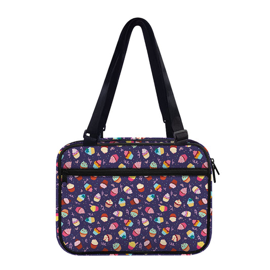 Mini Cupcake Pattern Print Double Strap Bible Bag