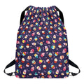 Mini Cupcake Pattern Print Drawstring Backpack