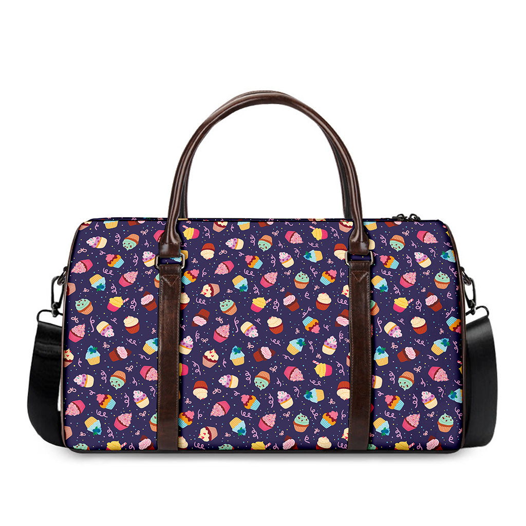 Mini Cupcake Pattern Print Duffle Bag