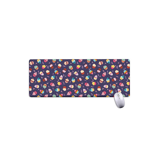 Mini Cupcake Pattern Print Extended Mouse Pad