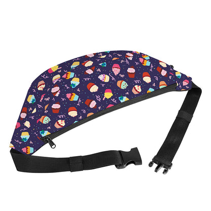 Mini Cupcake Pattern Print Fanny Pack