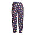 Mini Cupcake Pattern Print Fleece Lined Knit Pants