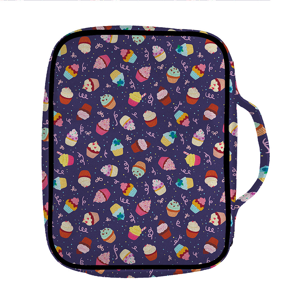 Mini Cupcake Pattern Print Front Pocket Bible Bag