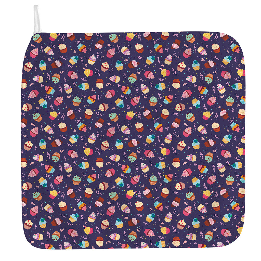 Mini Cupcake Pattern Print Hand Towel