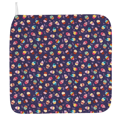 Mini Cupcake Pattern Print Hand Towel