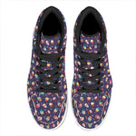 Mini Cupcake Pattern Print High Top Leather Sneakers
