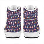 Mini Cupcake Pattern Print High Top Leather Sneakers