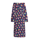 Mini Cupcake Pattern Print Hooded Bathrobe