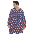 Mini Cupcake Pattern Print Hoodie Blanket
