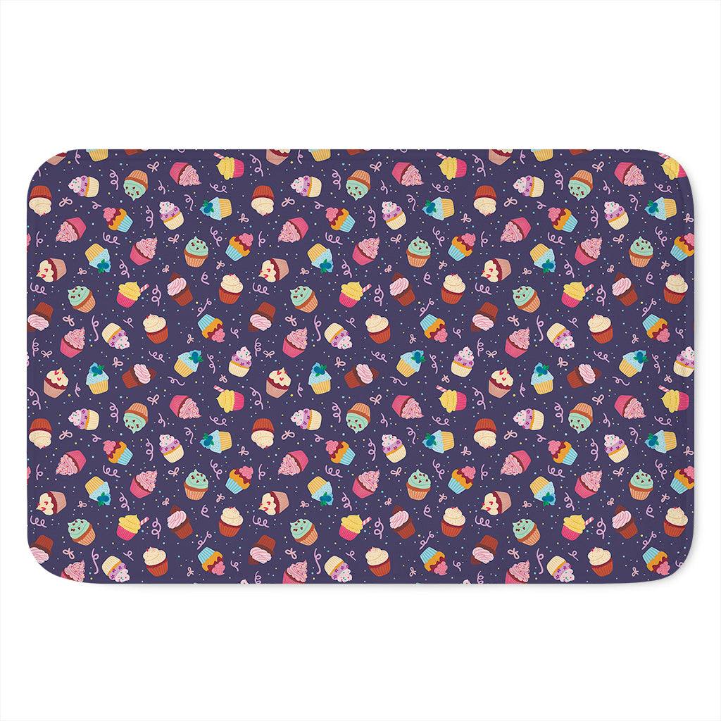 Mini Cupcake Pattern Print Indoor Door Mat